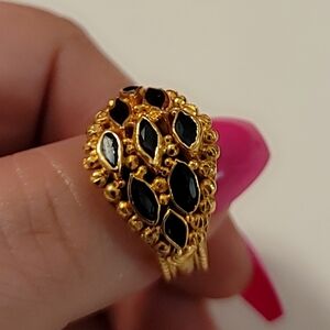 SOLD 22 k With Sapphires Solid Gold